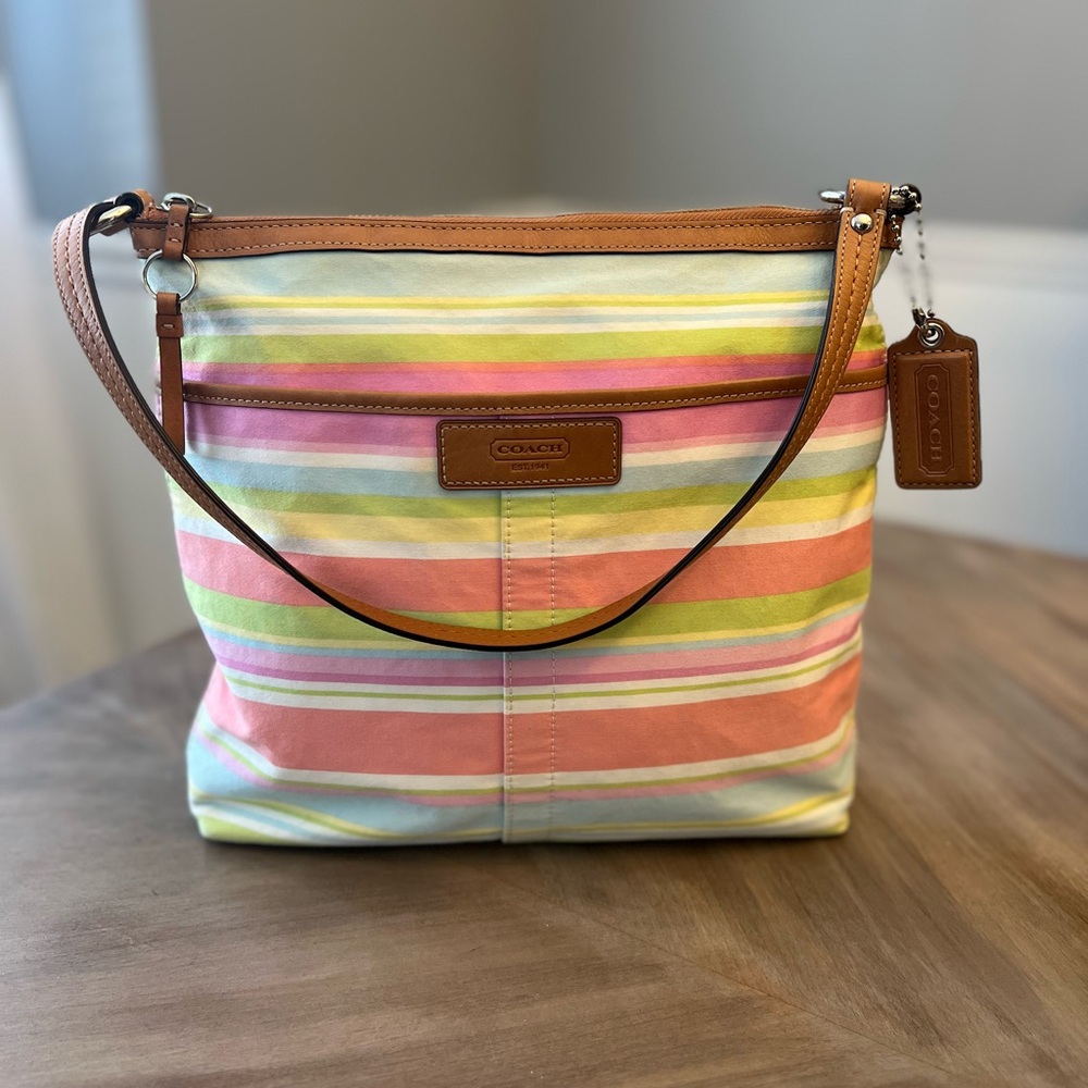Coach Pastel Multi Stripe F13719
